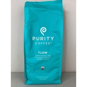 NEW Purity Coffee FLOW Whole Bean 5lb USDA Organic Medium Roast Coffee